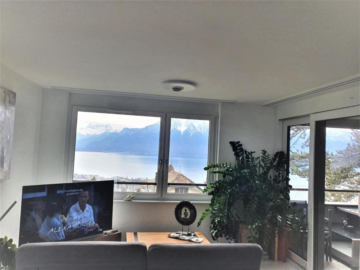 Wonderful View Of Lake Geneva Apartment Chardonne Exterior photo